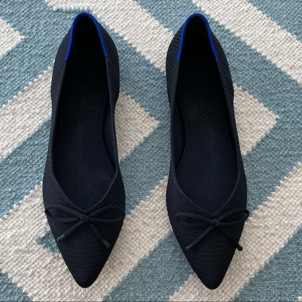 Rothy’s — The Bow Point in Black — Size 10